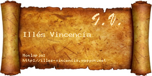 Illés Vincencia névjegykártya